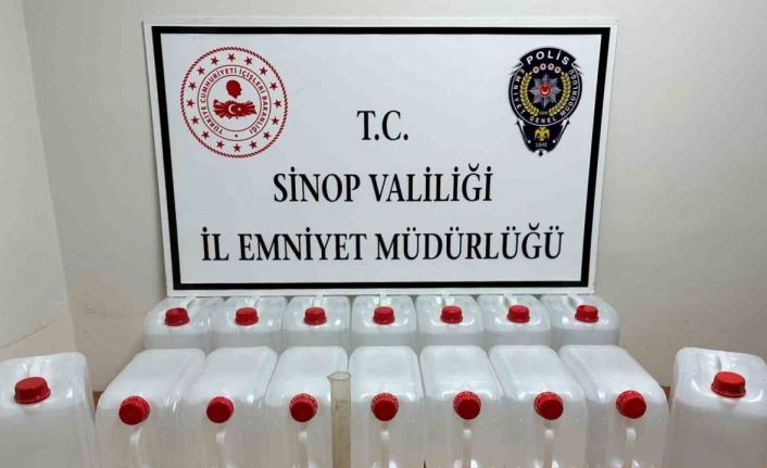 Sinop’ta 80 litre etil alkol ele geçirildi