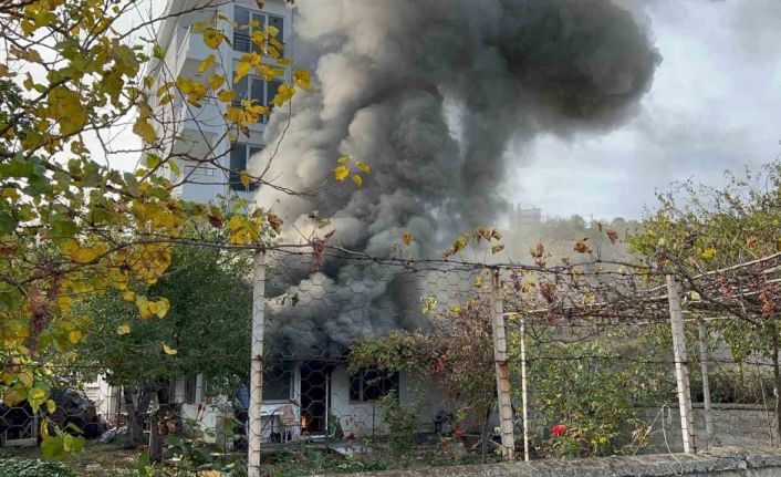 Şöminenin bacasından çıkan kıvılcım evi yaktı