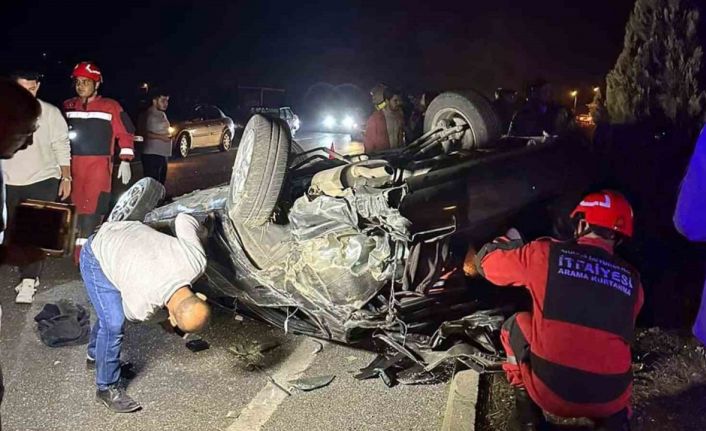 Takla atan araçta sürücü hafif yaralandı