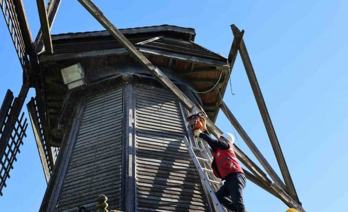 Tarihi Çark ve Yel Değirmeni’nde restore çalışmaları başladı
