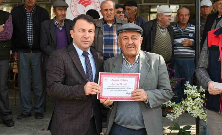 Tavas’ta zeytin seferberliği kapsamında açılan Tarla Okulu ilk mezunlarını verdi