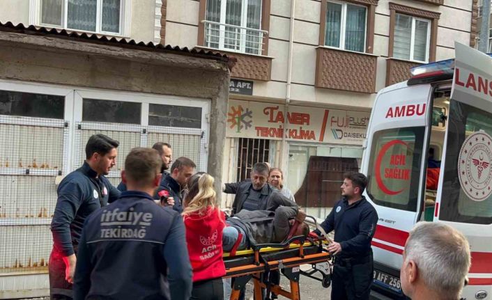 Tekirdağ’da alkollü vatandaş merdiven boşluğuna düştü