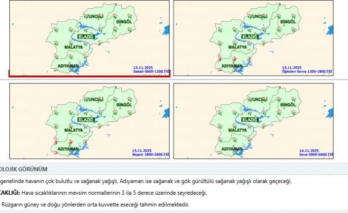 Tunceli’de sağanak yağış etkili oldu