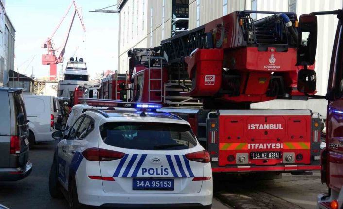 Tuzla’da yat üretim tesisinde korkutan yangın