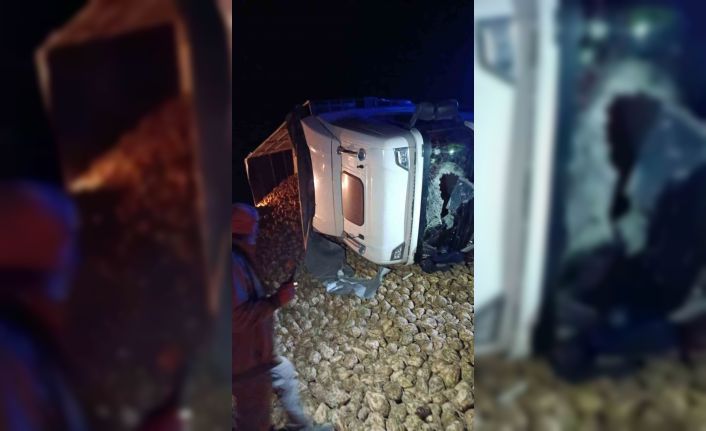 Yozgat’ta kontrolden çıkan tır devrildi: 1 ölü