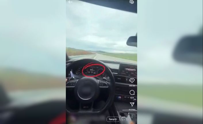 307 kilometre hızı görüp kendisini çekti, jandarma enseledi