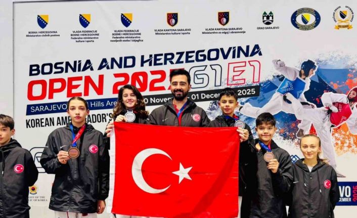 Aliağalı taekwondocular Saraybosna’dan madalyalarla döndü