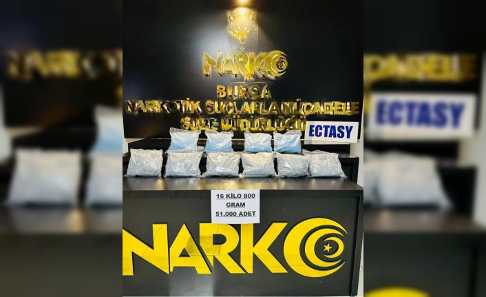 Bursa’da uyuşturucu operasyonu: 51 bin adet extacy ele geçirildi