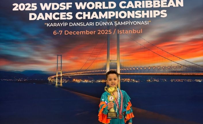 Denizli’nin gururu Toprak, 7 yaşında dünya üçüncüsü oldu