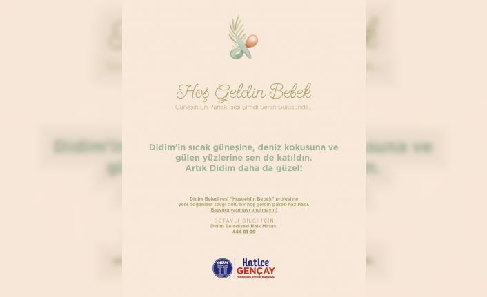 Didim’de ’Hoş Geldin Bebek’ projesi tüm hızıyla sürüyor