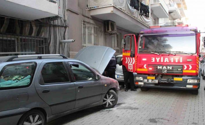 Duyarlı esnaf otomobili yanmaktan kurtardı
