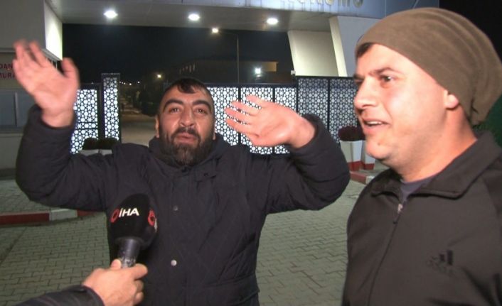 Edirne’de tahliye sevinci kameralara yansıdı: Koşarak çıkıp röportaj arasına girdi