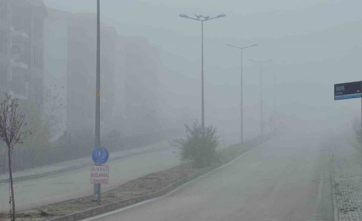 Elazığ’da yoğun sis, bir mahalle adeta kayboldu