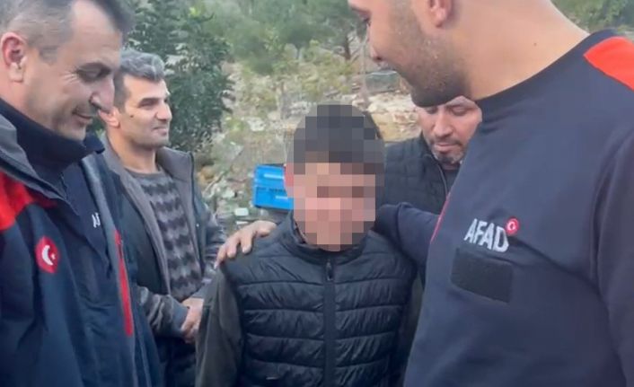 Haber alınamayan çocuğu AFAD ekipleri buldu