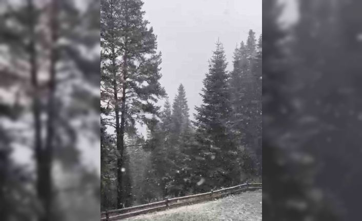 Ilgaz Dağı’nda kar yağışı etkili olmaya başladı