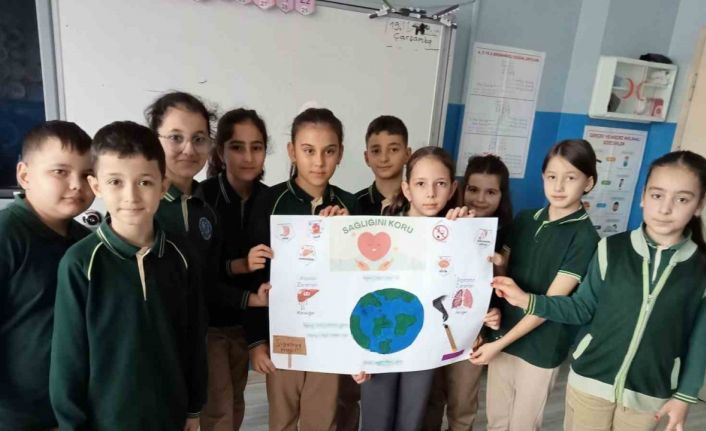 İlkokul öğrencilerinden sağlıklı yaşam mesajı