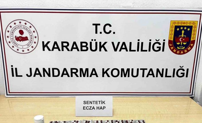 Karabük’te 265 sentetik ecza ele geçirildi