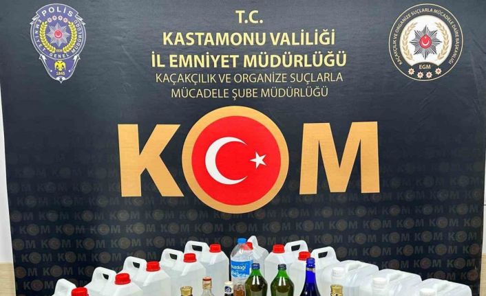 Kastamonu’da kaçak içki operasyonu