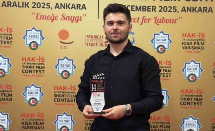 KBÜ öğrencisi, HAK-İŞ Uluslararası Kısa Film Yarışması’nda birinci oldu
