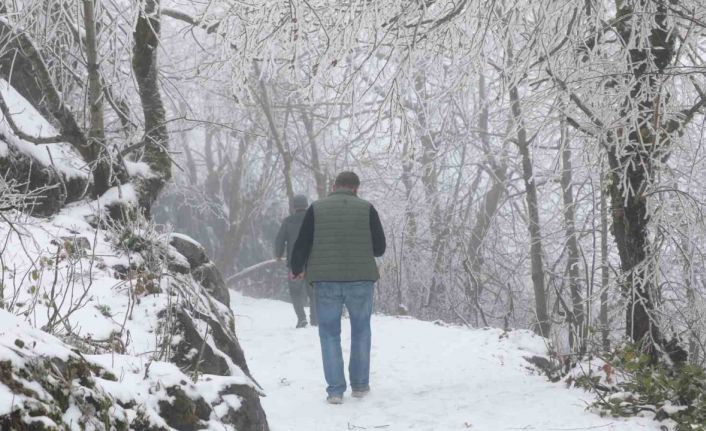 Keremali Yaylası’nda kış güzelliği