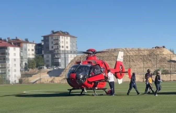 Malatya’da yaşlı hasta için ambulans helikopter havalandı