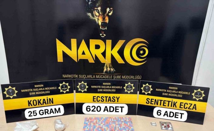 Mardin’de 620 adet uyuşturucu hap ele geçirildi