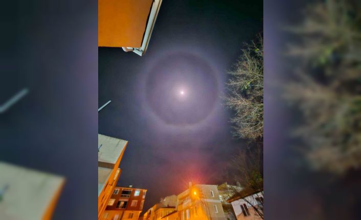 Muratlı semalarında ‘Ay Halesi’ görüldü