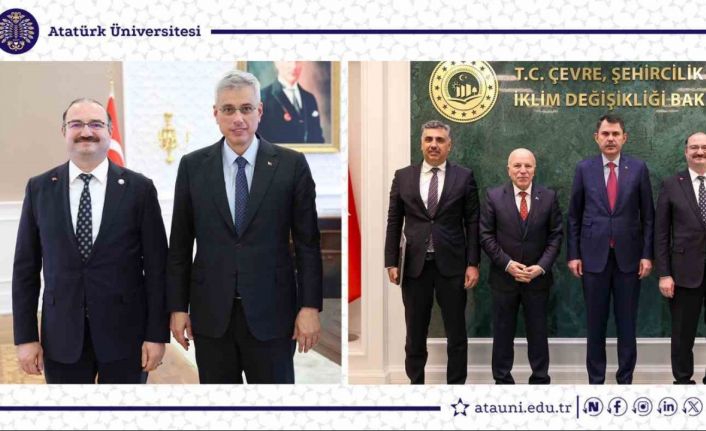 Rektör Hacımüftüoğlu, Bakan Memişoğlu ve Bakan Kurum’u ziyaret etti