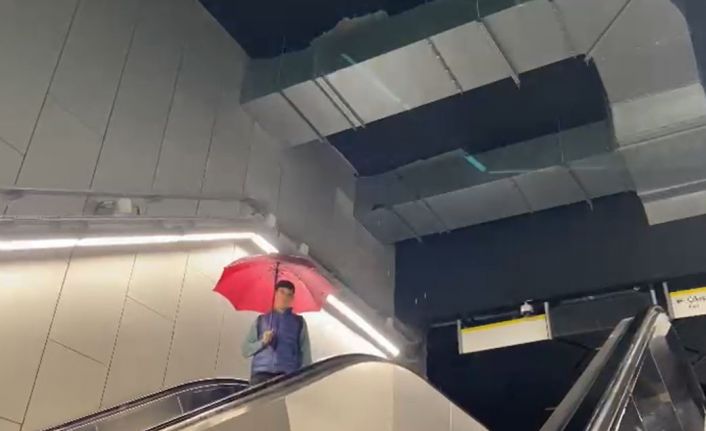 Sağanak yağış İBB’ye bağlı metroda su baskınına neden oldu