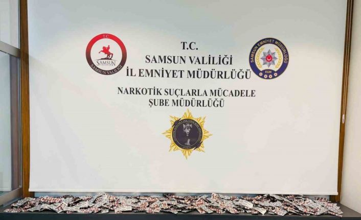 Samsun’da 10 bin adet uyuşturucu hap ele geçirildi