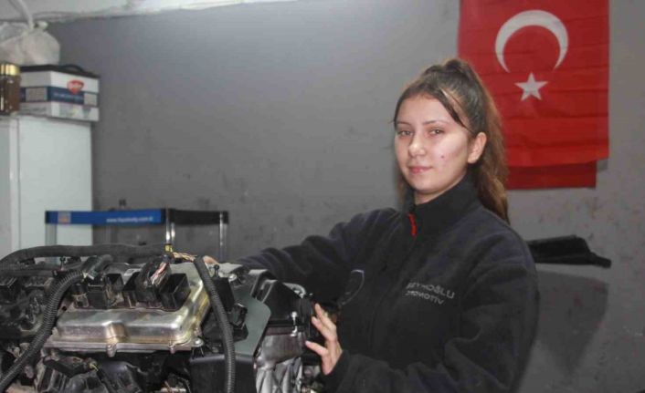 Sanayinin tek kız çırağı: 17 yaşındaki Dilem, hayalinin peşinde koşuyor