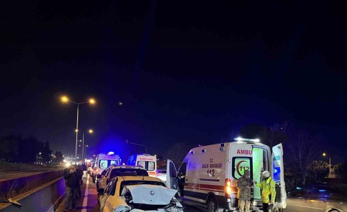 Tekirdağ’da zincirleme kaza: 2’si asker 5 yaralı