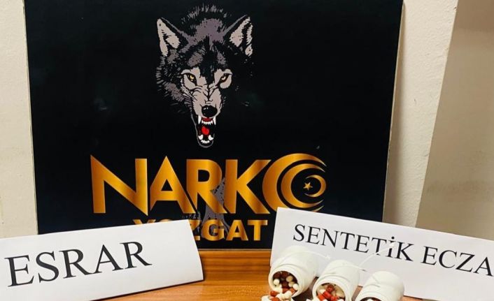 Yerköy’de 165 adet sentetik ecza maddesi ele geçirildi