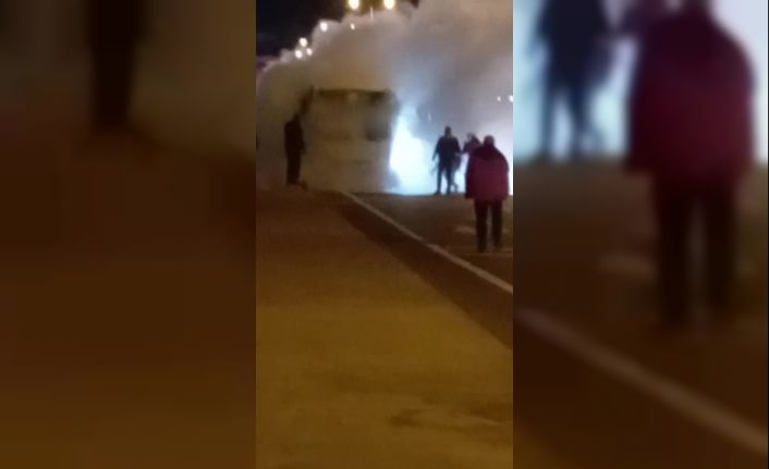 Zonguldak’ta halk otobüsünde yangın paniği