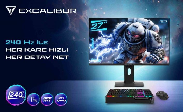 2K çözünürlük ve 240 Hz yenileme hızına sahip yeni oyuncu monitörü tanıtıldı