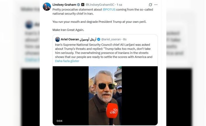 ABD’li Senatör Graham’dan İran’ın dini lideri Hamaney’in rejim yanlısı gösterileri ABD’ye uyarı olarak nitelemesine yanıt