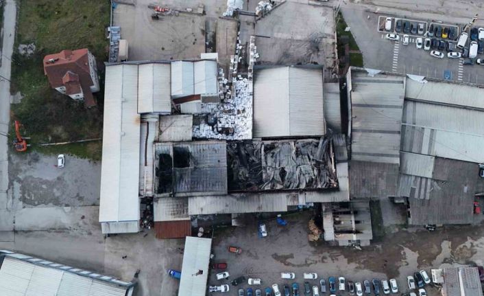 Düzce’de strafor fabrikasında hasarın boyutu ortaya çıktı