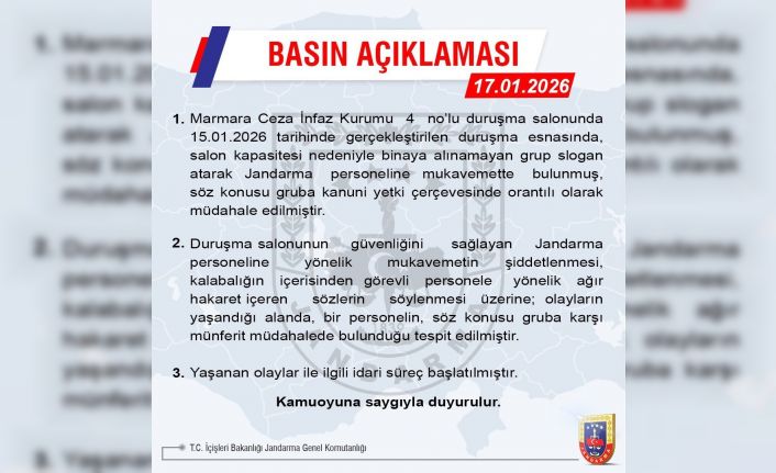 Jandarma Genel Komutanlığı: "Gruba kanuni yetki çerçevesinde orantılı olarak müdahale edilmiştir"