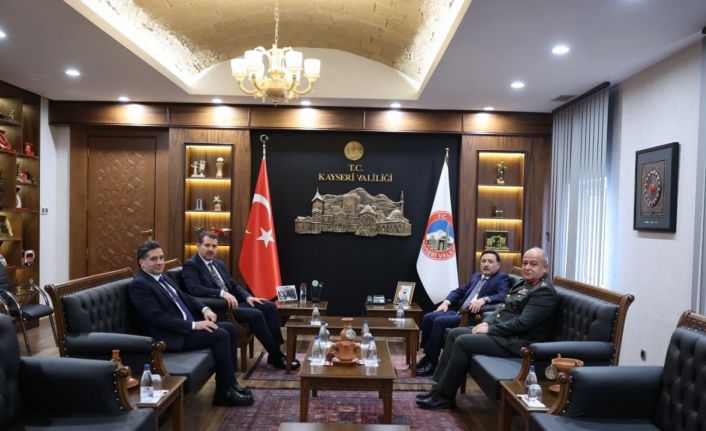 Kara Kuvvetleri Komutanı Tokel ve Bakan Yardımcısı Ayhan’dan Vali Çiçek’e ziyaret