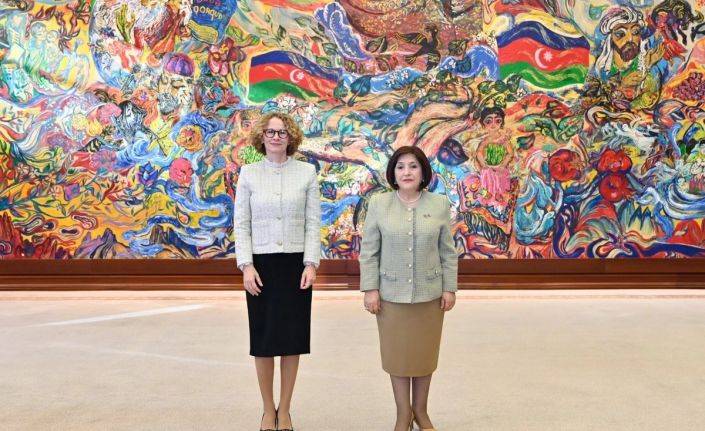 NATO Genel Sekreter Yardımcısı Shekerinska, Azerbaycan Milli Meclis Başkanı Gafarova ile bir araya geldi