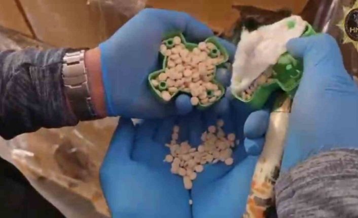 Plastik pervaneler içerisinde 107 kilogram ağılığında 642 bin uyuşturucu hap ele geçirildi