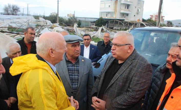 Şemsi Bayraktar’dan sel ve hortumdan zarar gören Antalyalı üreticiler için destek talebi