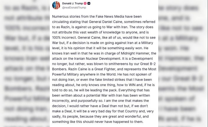 ABD Başkanı Trump: "Anlaşmaya varamazsak, İran ve halkı için çok kötü bir gün olur"