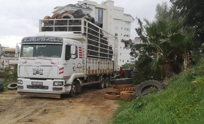 Alanya’da 6 yılda 30 tır atık araç lastiği, geri dönüşümle ekonomiye kazandırıldı