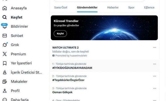 Baki Ersoy’un paylaştığı #İyiKiDoğdun38AyarAdam etiketi X gündeminde 1. sırada yer aldı