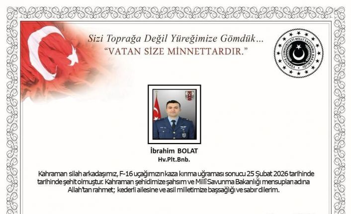 Balıkesir’de kaza kırıma uğrayan F-16’da şehit olan pilotun kimliği açıklandı