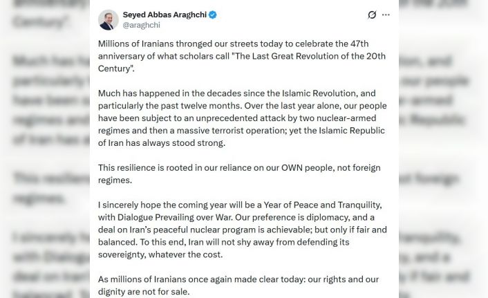 İran Dışişleri Bakanı Arakçi: "Tercihimiz diplomasi, nükleer anlaşma sadece adil olduğu takdirde mümkün"