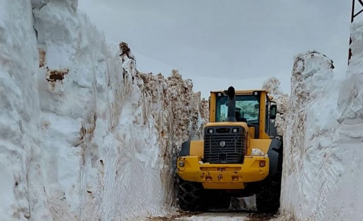 Kar kalınlığının 4 metreyi bulduğu Yüksekova’da kar savaşçılarının zorlu mesaisi