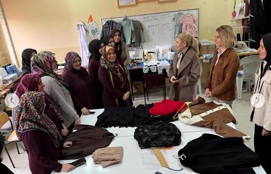 Kaymakam Yıldırım: "Kadınlarımızın üretime katılımını artıran, yerel kalkınmaya katkı sunan kurslar devam etmeli"