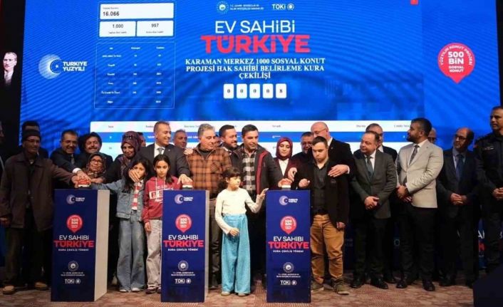 Yüzyılın Konut Projesi’nde Karaman’da bin 550 hak sahibi kura ile belirlendi